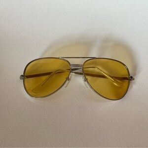 Tasco Aviator Pilot Shooter Sunglasses Silver Metal Retro Frame Vintage Japan